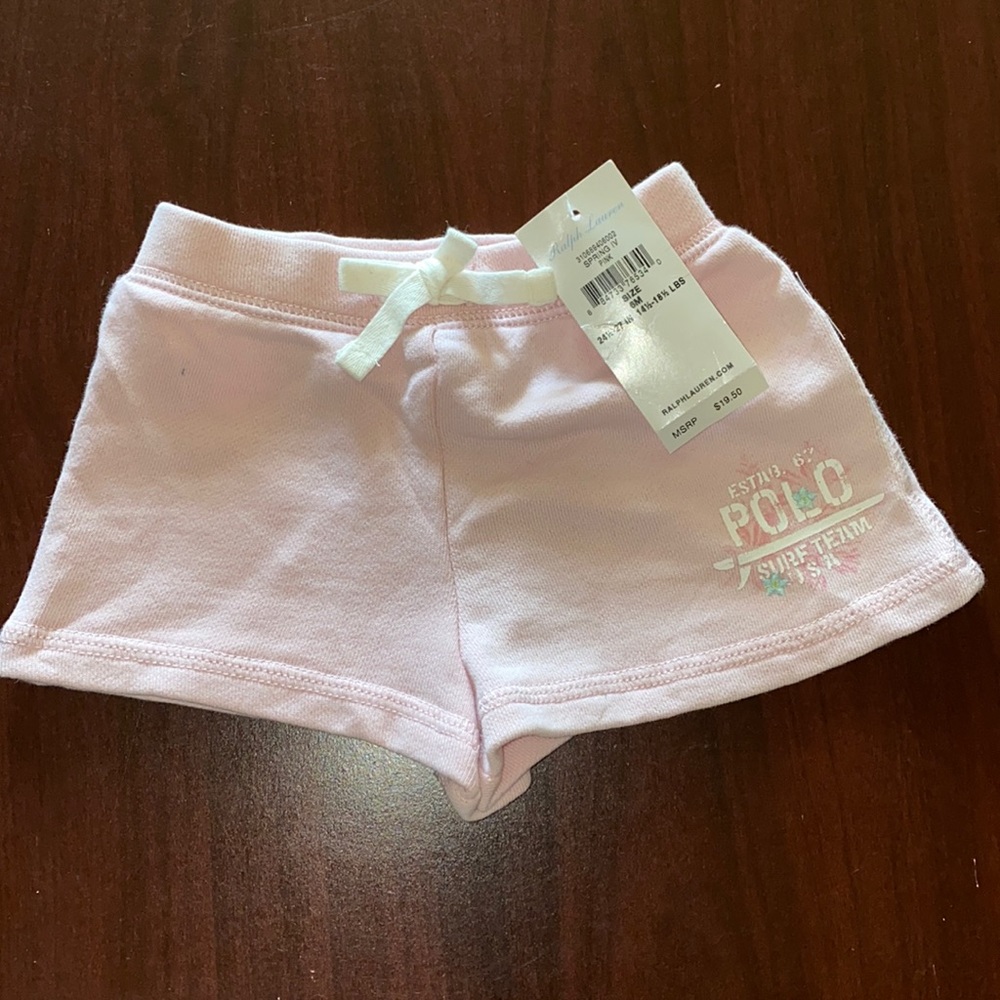 Baby girls Polo shorts in light pink